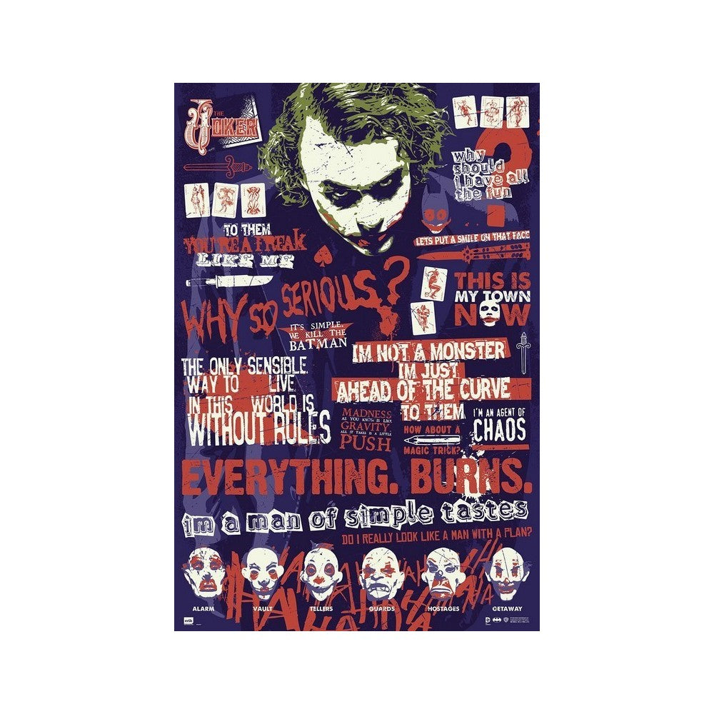 Poster Joker Quotography Batman The Dark Knight