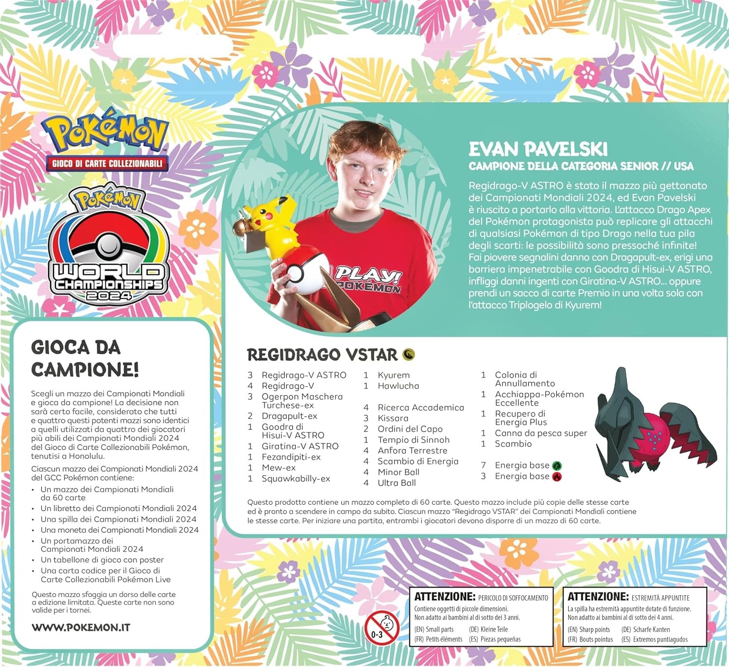 Pokémon Mazzo dei campionati mondiali – Evan Pavelski (Regidrago Vstar) 2024 (ITA)