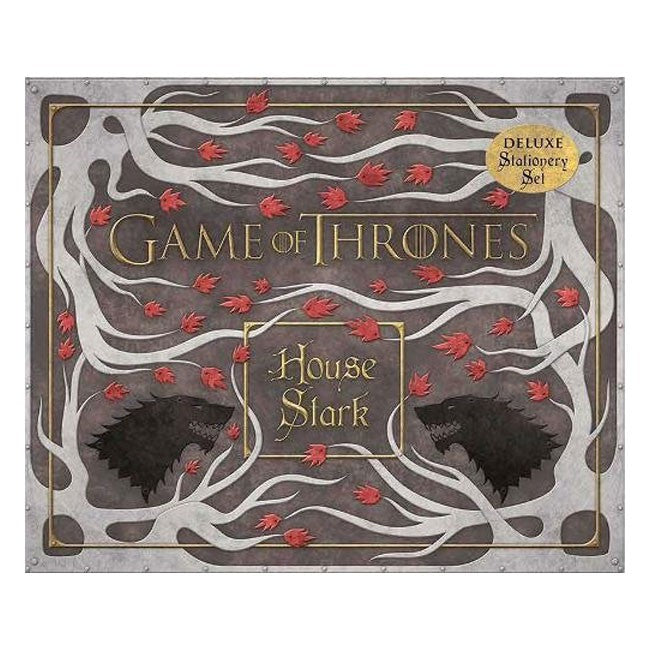 set Notebook Timbro ceralacca carte da lettera buste e fermacarte Stark Game of Thrones