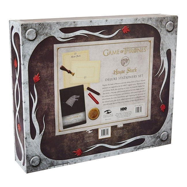 set Notebook Timbro ceralacca carte da lettera buste e fermacarte Stark Game of Thrones