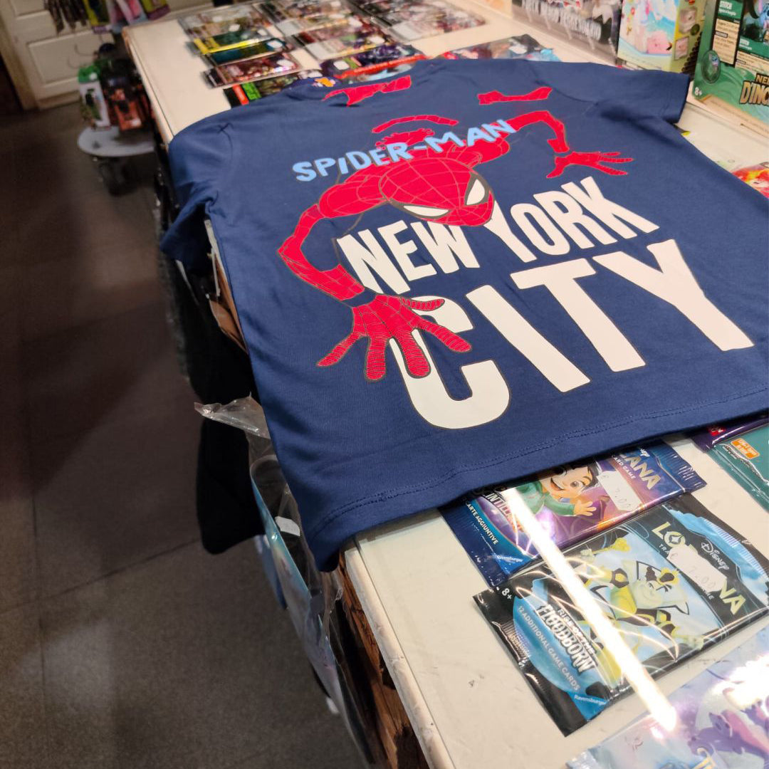 T-Shirt Spiderman Blu New York City Bambini