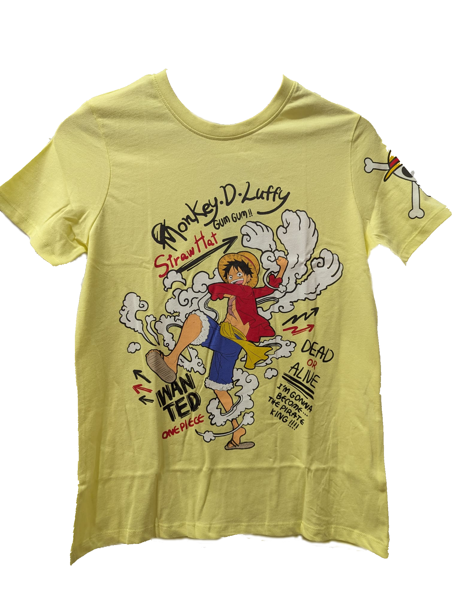 T-Shirt One Piece Luffy Gialla Bambini