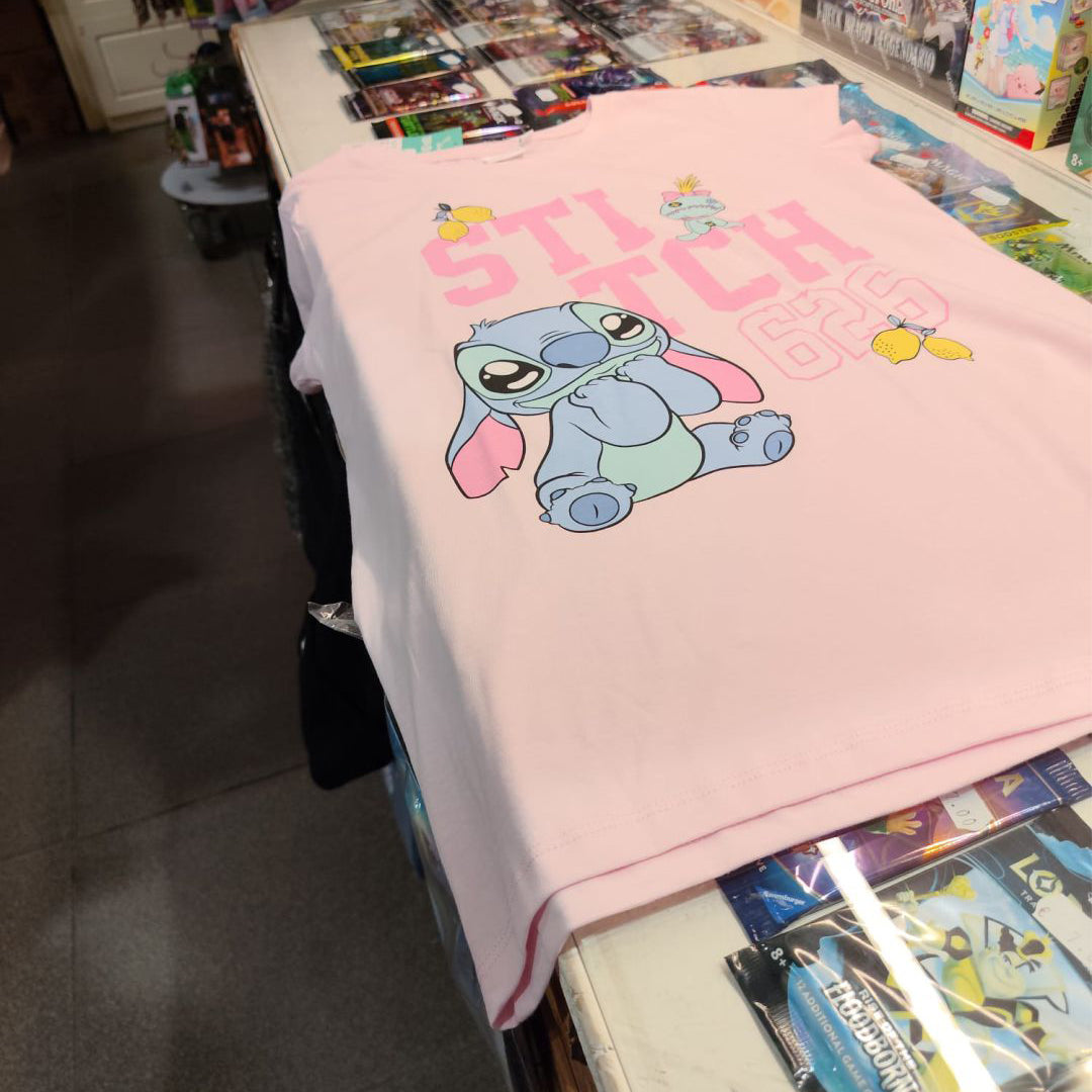 T-Shirt Stitch e Scrump 626 Rosa Bambini