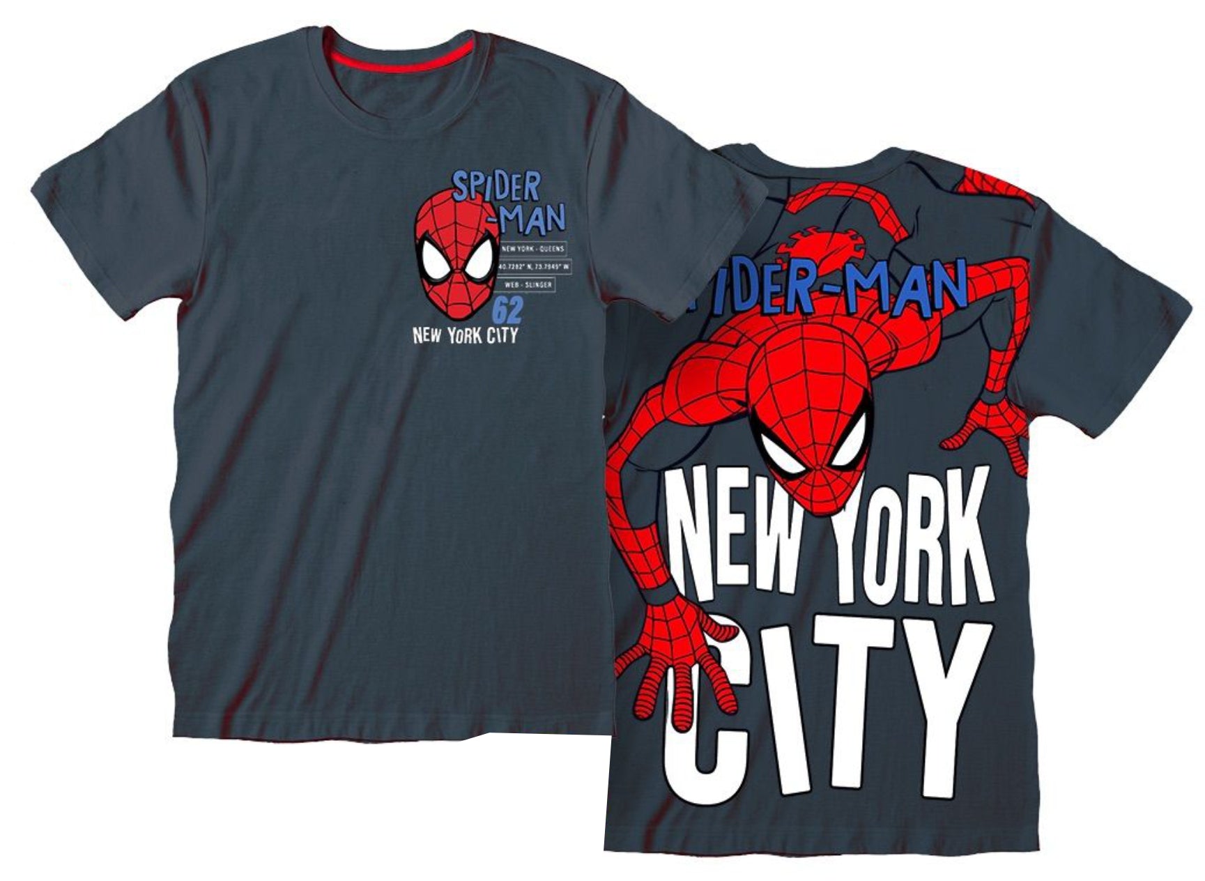 T-Shirt Spiderman Blu New York City Bambini