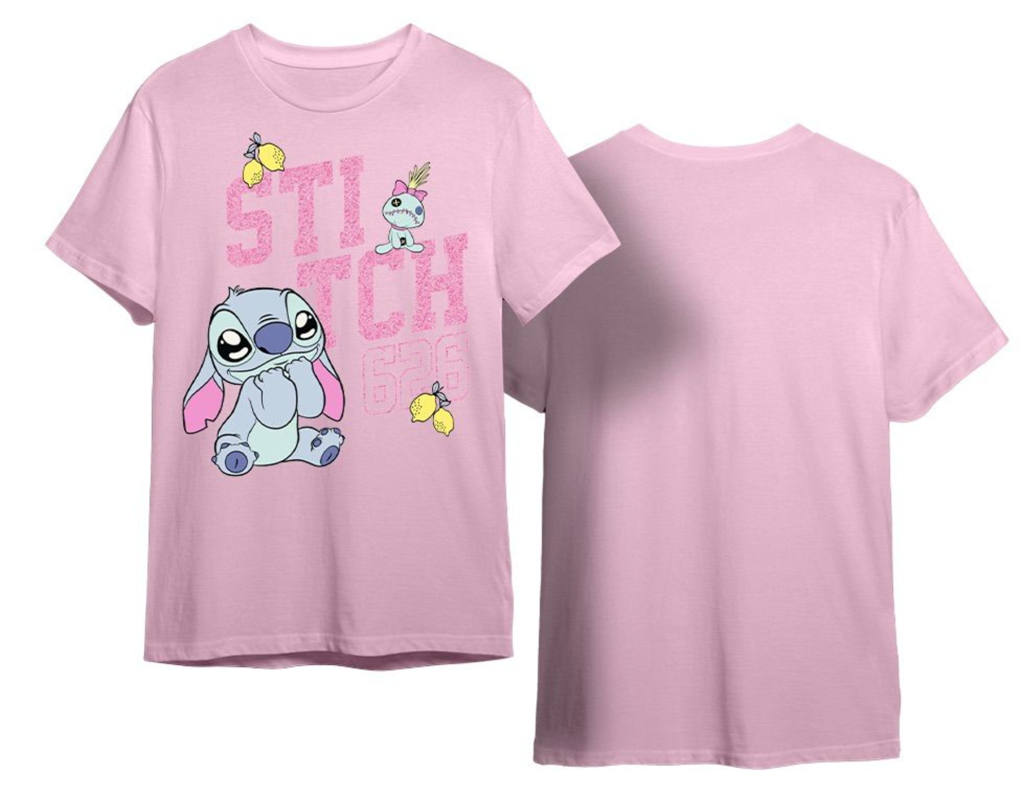T-Shirt Stitch e Scrump 626 Rosa Bambini