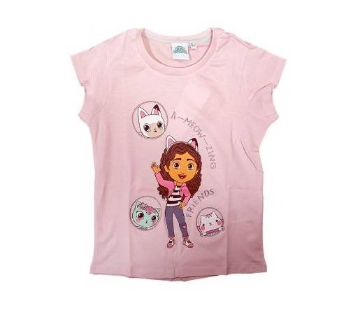 T-Shirt Gabby's Dollhouse Rosa Bambini