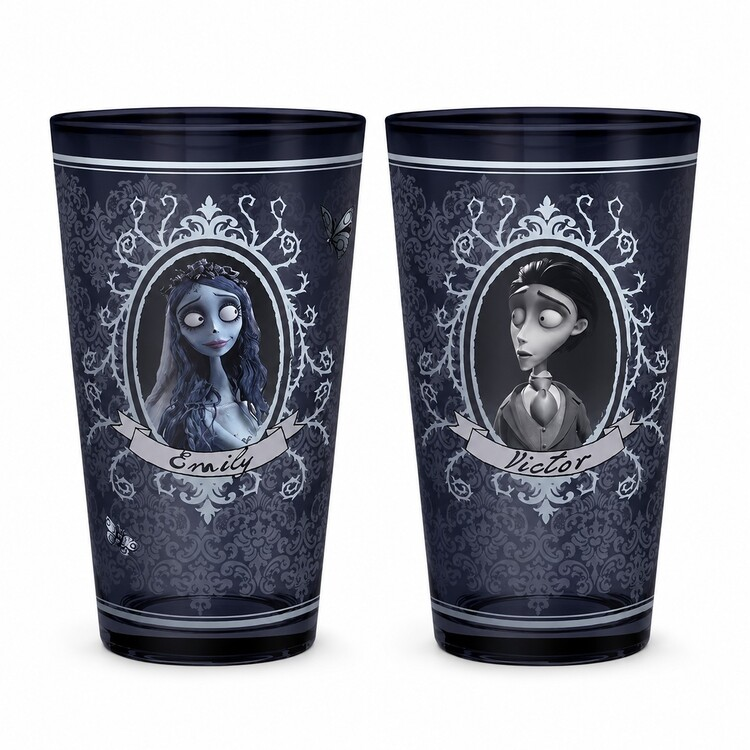 Set 2 Bicchieri in Vetro La Sposa Cadavere Victor & Emily 400 ml