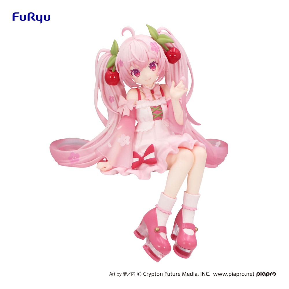 Figure Sakura Miku 2025 Noddle Stopper PVC statue Hatsune Miku 14cm