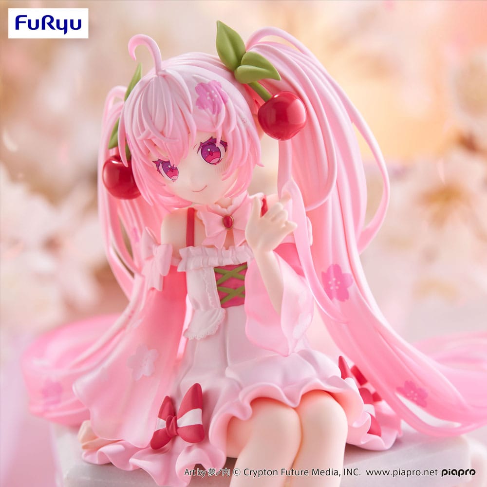 Figure Sakura Miku 2025 Noddle Stopper PVC statue Hatsune Miku 14cm