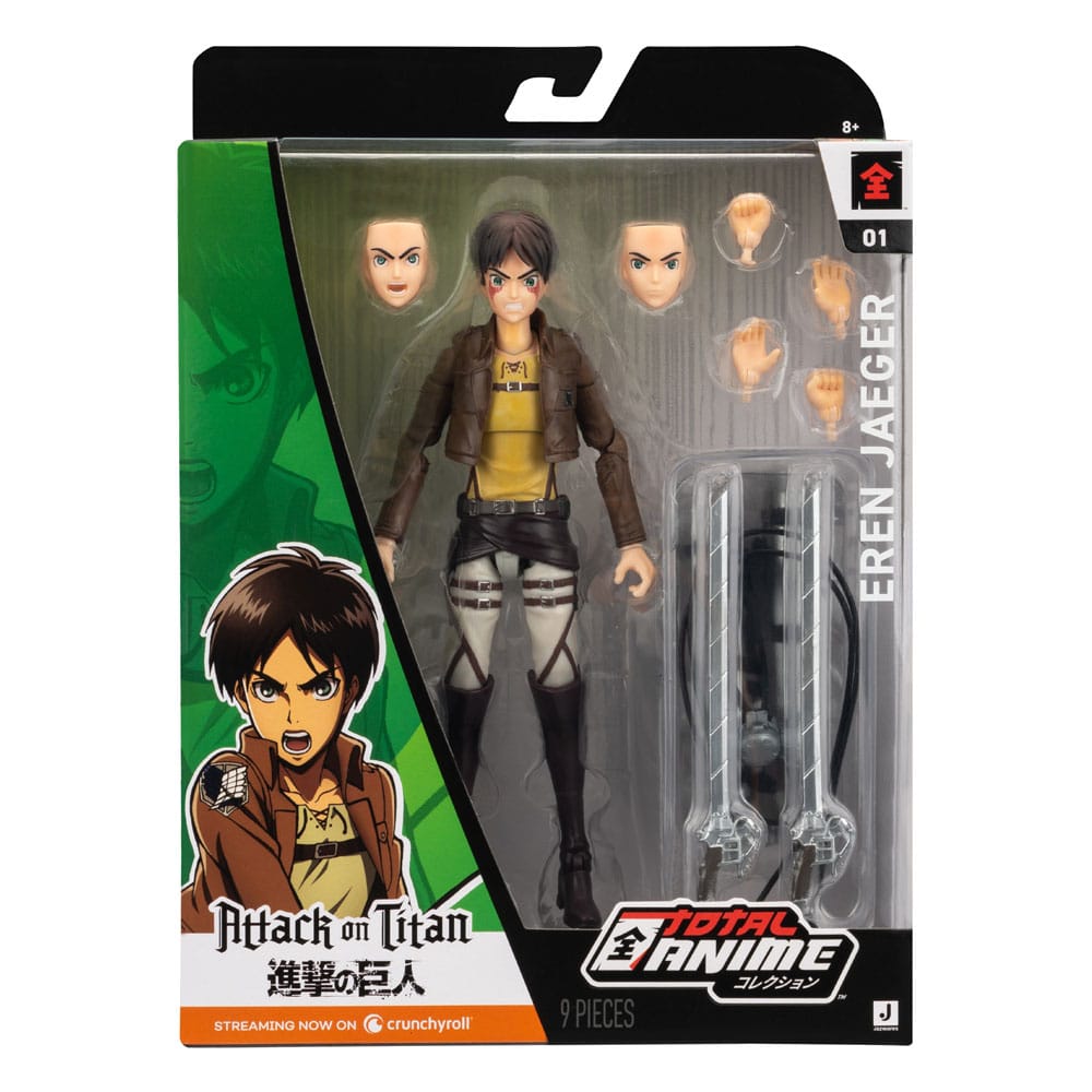 Action Figure Eren Total Anime Attack On titan 17cm
